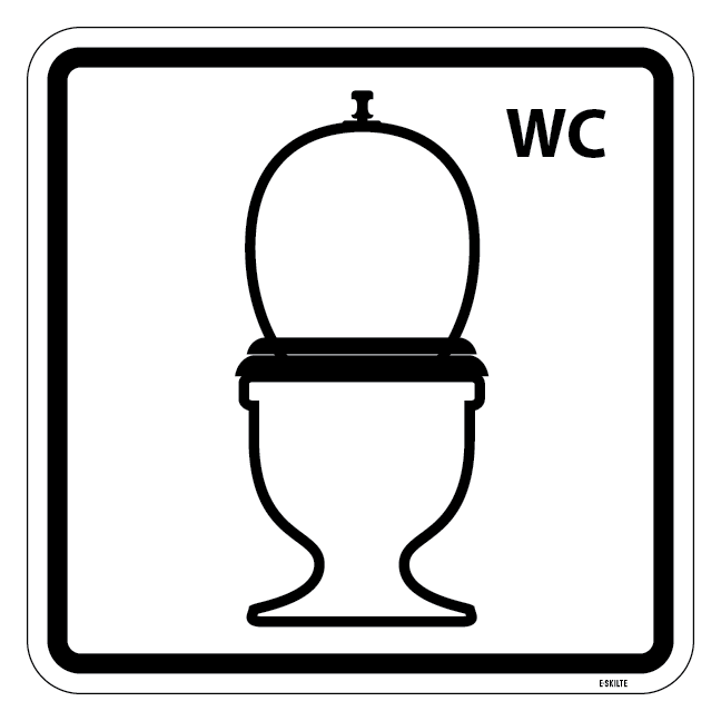 Toilet WC. Piktogram skilt