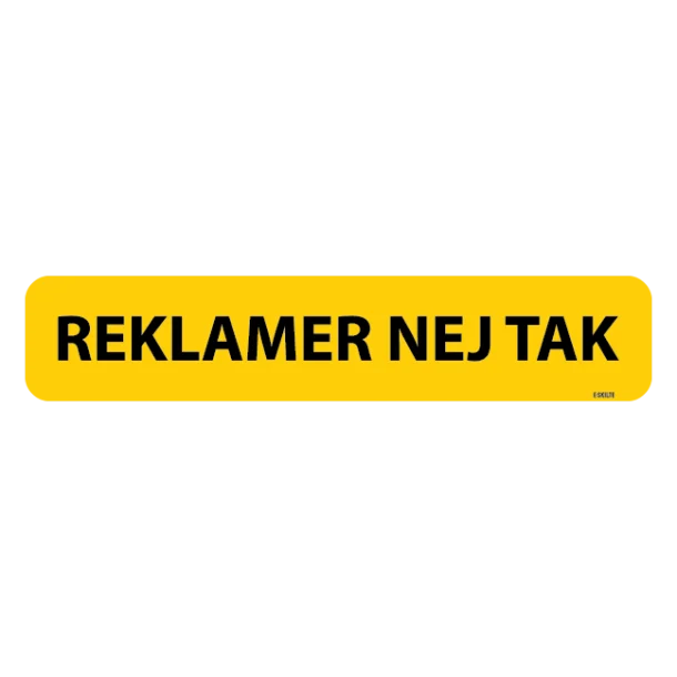 Reklamer nej tak skilt