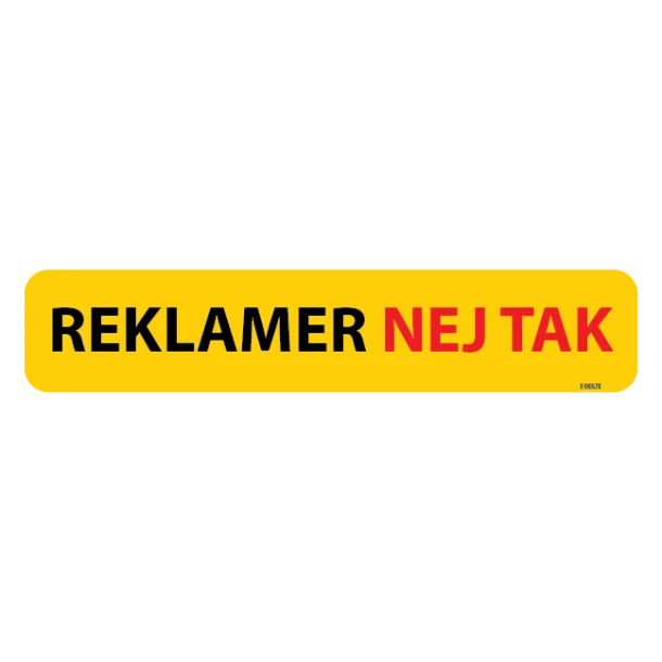 Reklamer nej tak skilt