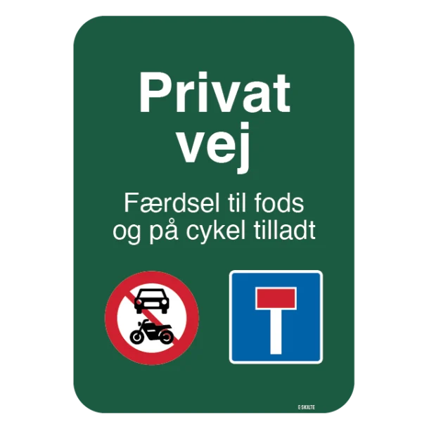 Privat vej Skilt