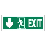 Exit-run Left-arrow Left Down Redningsskilte.