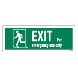 Emergency Exit-run Man Left Redningsskilte.