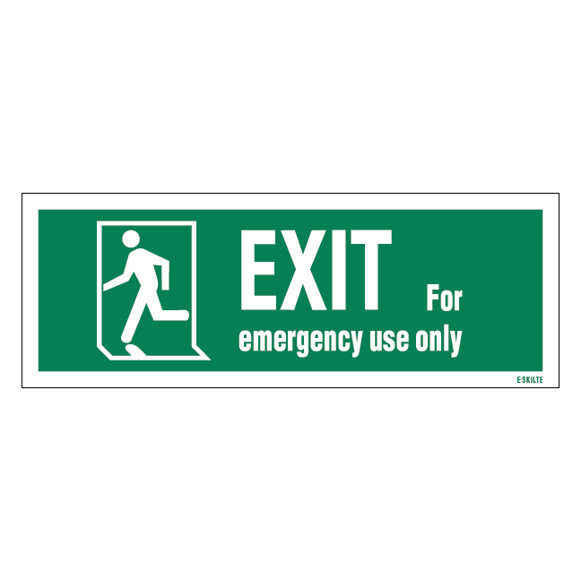 Emergency Exit-run Man Left Redningsskilte.