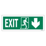 Exit Left-man Run Right-arrow Down. Redningsskilte.