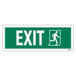 Exit Left-man Run Right Redningsskilte.