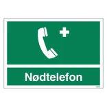 Nødtelefon skilt