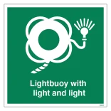 Lifeboat: Lifebuoy with light and line skilt