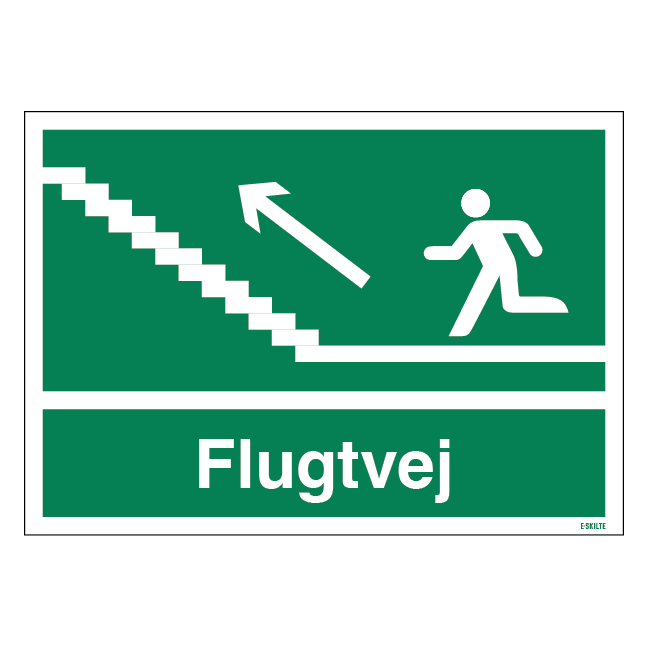 Flugtvej Trappe op. skilt