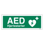 AED hjertestarter Redningsskilte.