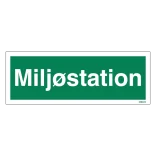 Miljøstation. Redningsskilte.