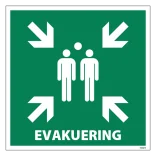 Evakuering. Redningsskilt