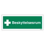 Beskyttelsesrum Redningsskilt