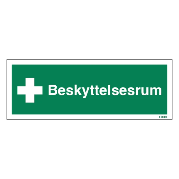 Beskyttelsesrum Redningsskilt