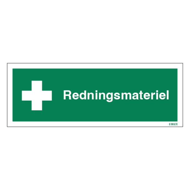 Redningsmateriel Redningsskilt