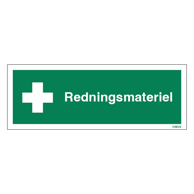 Redningsmateriel Redningsskilt
