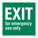 Exit-for Emergency Use Only Redningsskilt