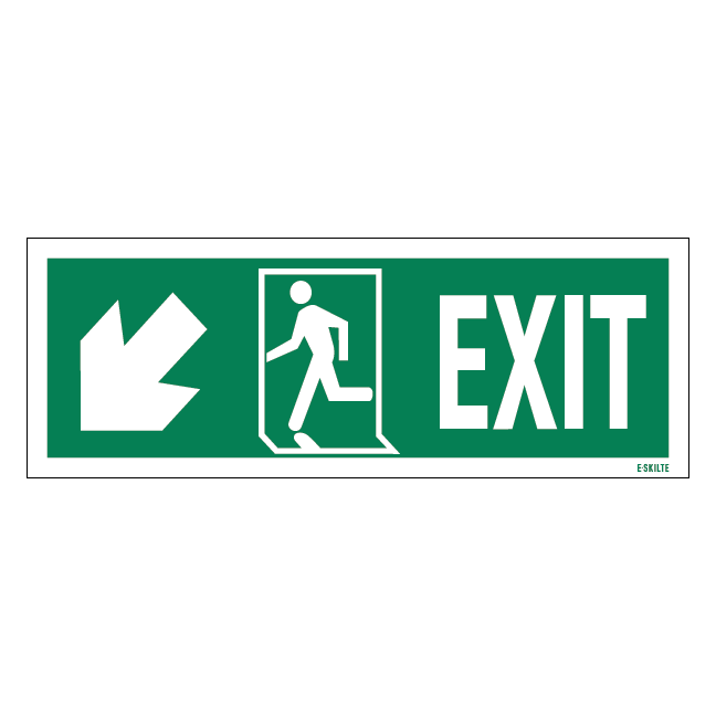 Exit Right-man Run Left-arrow Down-left Redningsskilte.