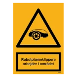 Robotplæneklipper skilte