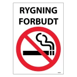 Rygning Forbudt. Rygeforbudsskilt