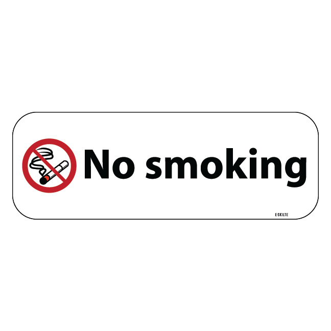 No smoking. Forbudsskilt