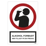 Alkohol forbudt Men tilladt på en fredag skilt