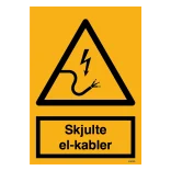 Skjulte el-kabler skilt