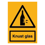 Knust glas skilt