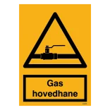 Gas hovedhane skilt