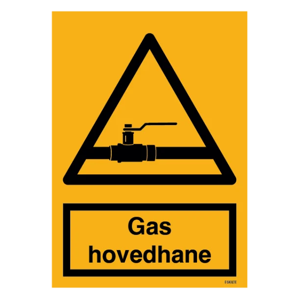 Gas hovedhane skilt