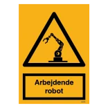 Arbejdende robot skilt