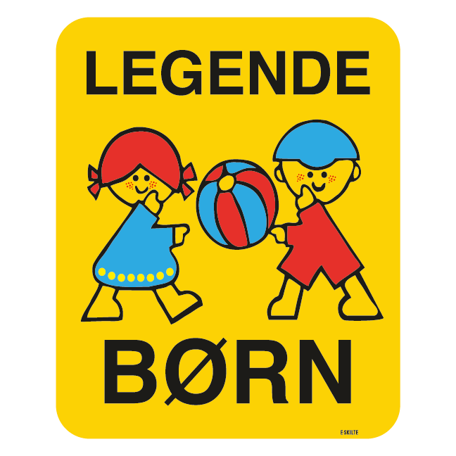 Legende børn gult skilt