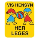 Vis hensyn her leges skilt