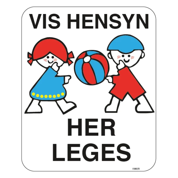 Vis hensyn her leges skilt