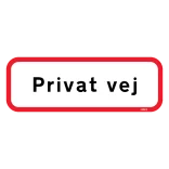 Privat vej. Skilt