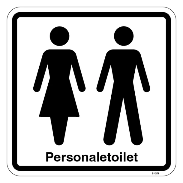 Personaletoilet. Toiletskilt