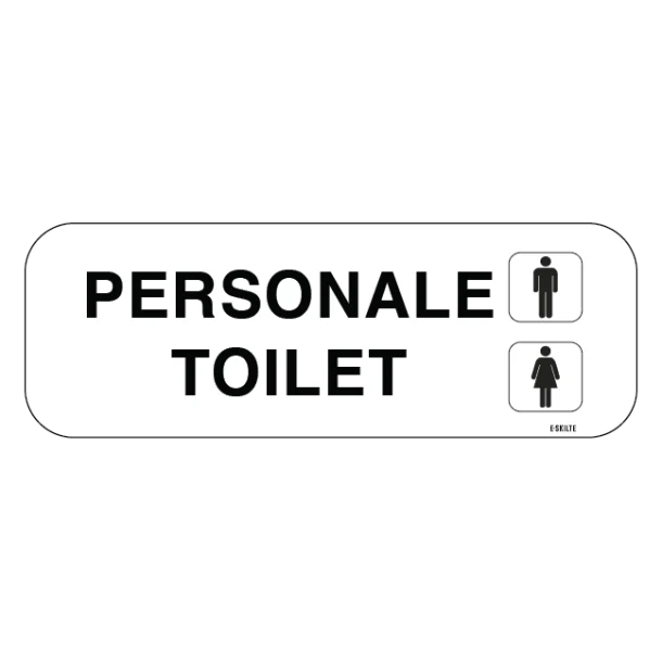 PERSONALE Toilet mand dame: Toiletskilt