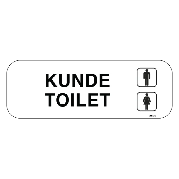 Kunde Toilet mand dame. Toiletskilt