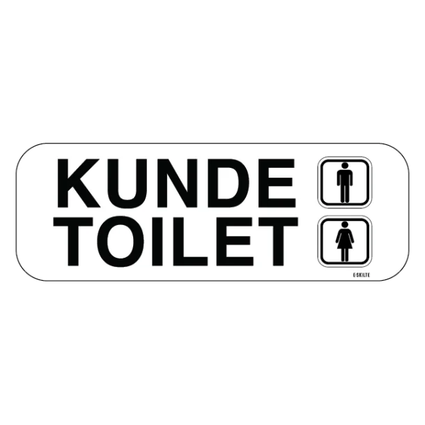 Kunde Toilet mand dame. Toiletskilt