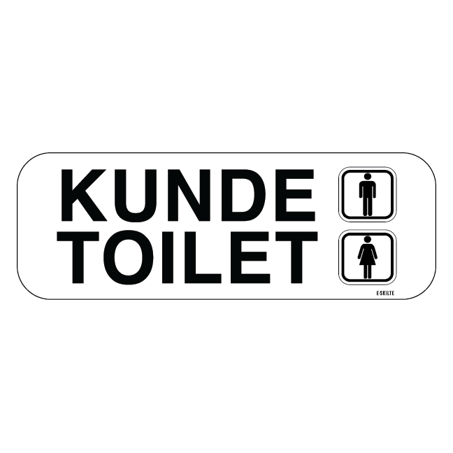 Kunde Toilet mand dame. Toiletskilt