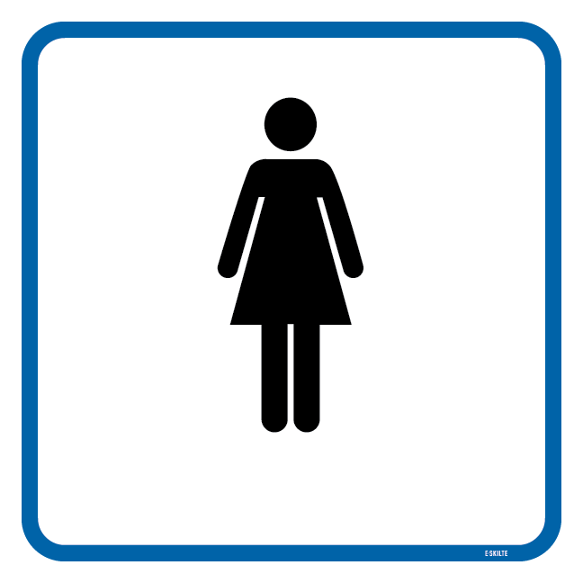 Dame Omklædning & Bad. Toiletskilt