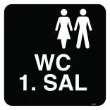 WC 1. SAL. Toiletskilt