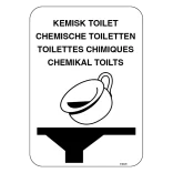 Kemisk toilet. Bygningsskilt