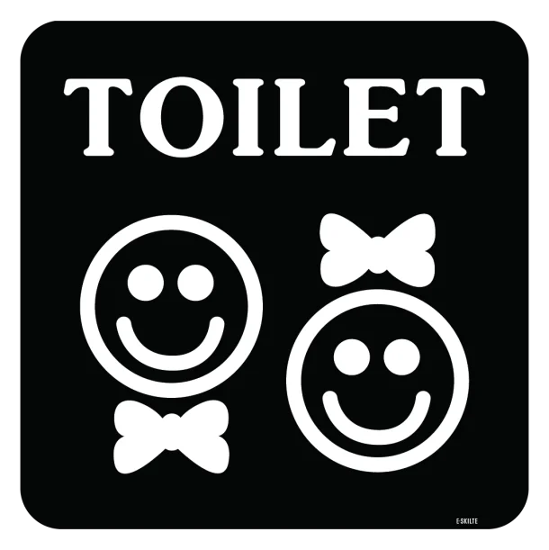 TOILET mand dame. Toiletskilt