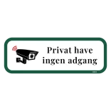 Privat have, ingen adgang skilt