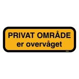 Privat område er overvåget skilt