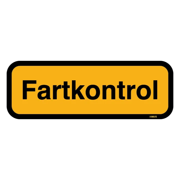 Fartkontrol skilt