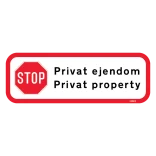 Privat ejendom Private Property. Forbudsskilt