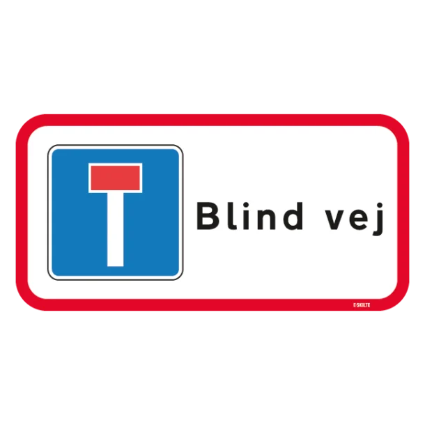 Blind vej undertavle Skilt