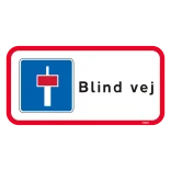 Blind vej med sti undertavle Skilt