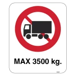 Lastbil forbud max3500 kg skilt